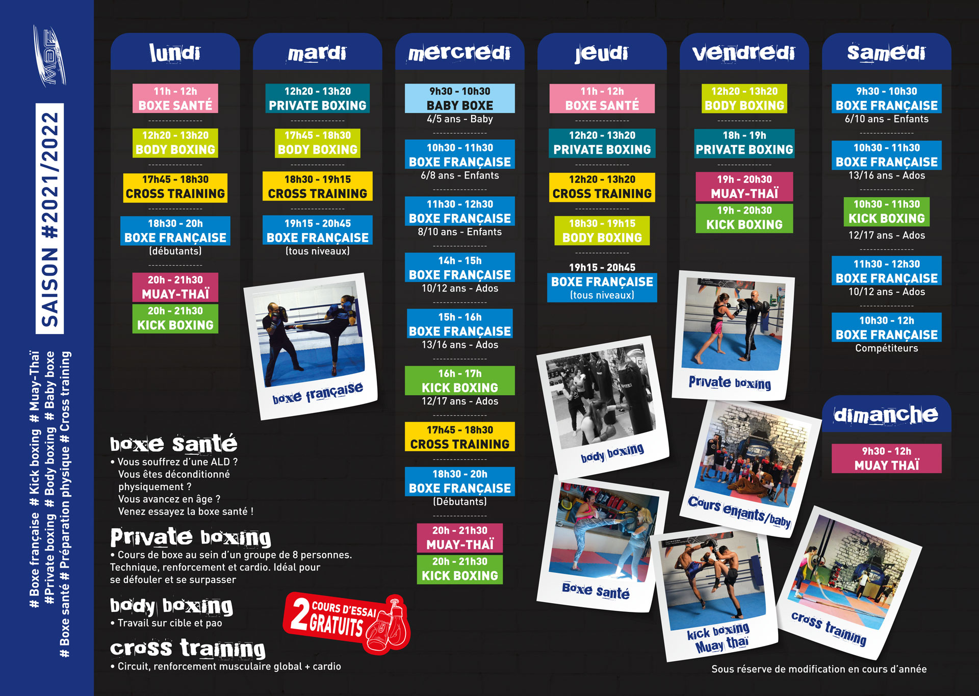 planning-boxe-montpellier-MSBF-2021-2022